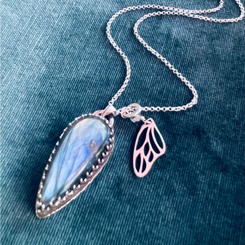 Sterling silver, Labradorite necklace
